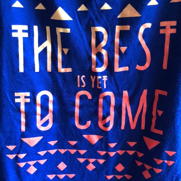 American Eagle “best is yet to come” blue tank, Md - Picture 2 of 4